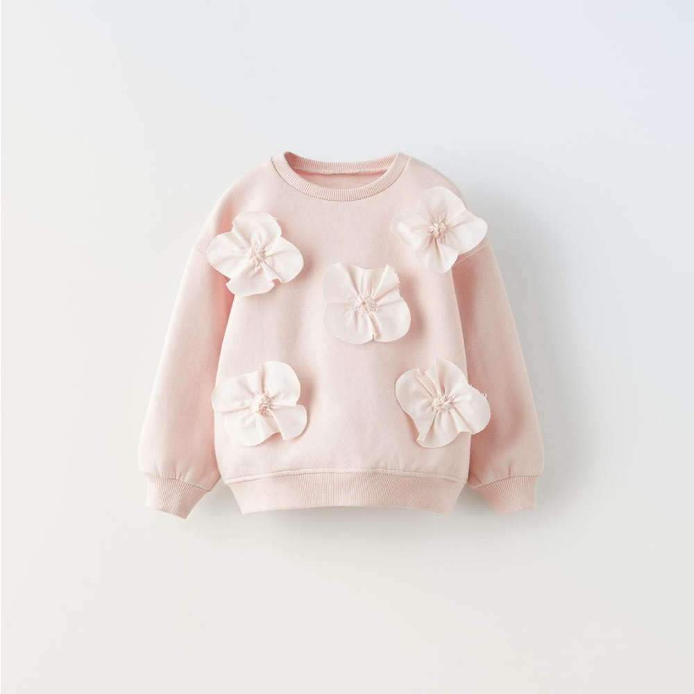 Zara Floral Appliqué Sweatshirt
